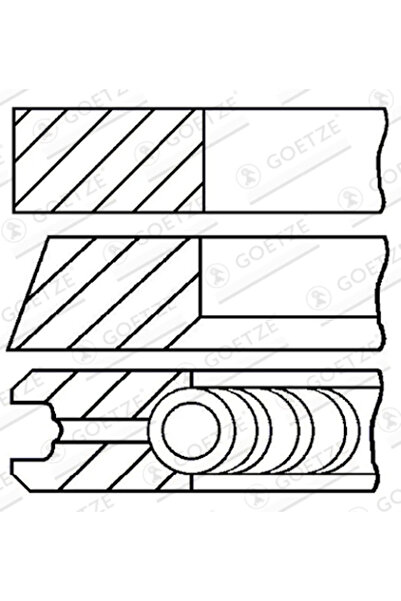 GOETZE ENGINE Set Segmenti Piston Audi 100 C3/100 C4/80 B3 Limuzina Seat Cord...