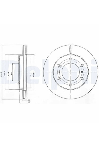 DELPHİ Disc Frana Mitsubishi Pajero 2/Pajero 3/Pajero 4