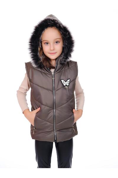 Kamex Girls' Embroidered Winter Puffer Vest