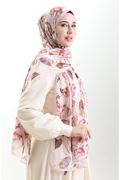 sefamerve Σάλι από βαμβάκι Karaca 82006-05 Ροζ σε σκόνη