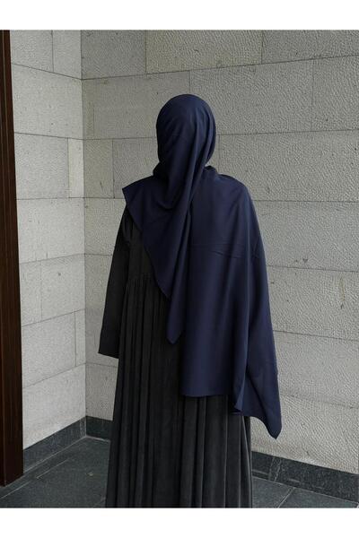 Qalortex Scarf Cotton Soft Shawl - Navy Blue