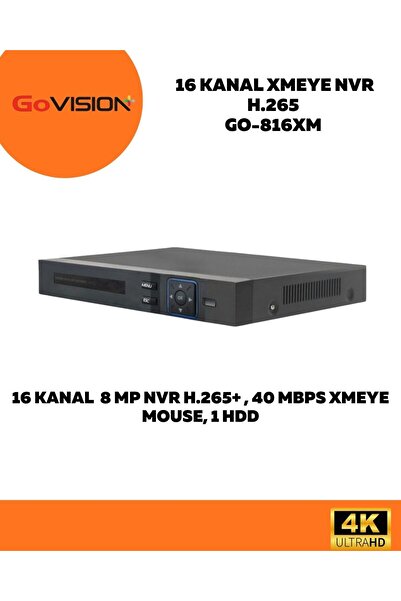 Go Vision 16'lı Güvenlik Ip Kamera Seti - 4mp Kamera, 3.6mm Lens, H.265, Poe,...