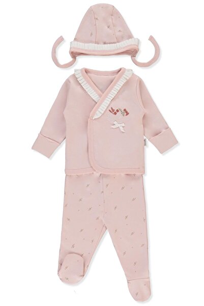 Bebetto طقم زيبين إنترلوك مكون من 3 قطع (تاي ني فلوريست) وردي اللون