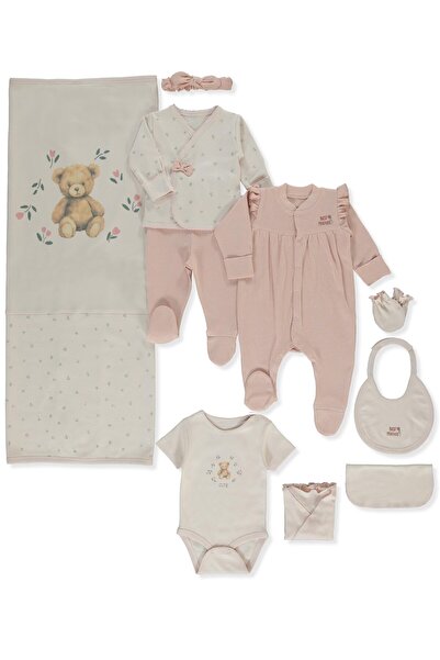 Bebetto طقم ملابس داخلية عضوية من قماش السوبريم بنمط الوافل من زيبين، 10 قطع ...