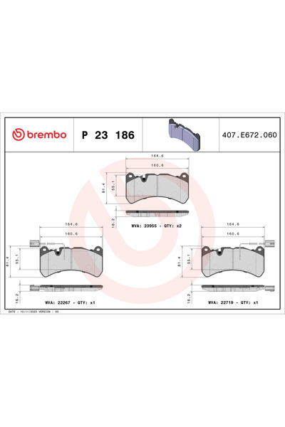 Brembo Set Placute Frana Frana Disc Alfa Romeo Giulia/Stelvio