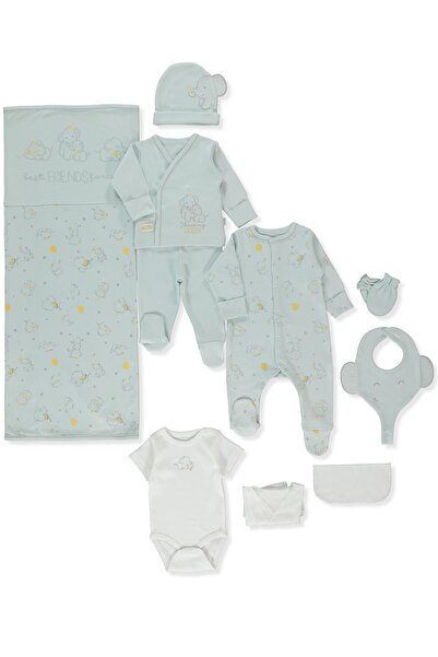 Bebetto طقم زيبين إنترلوك 10 قطع (الفيل الصغير) نعناع