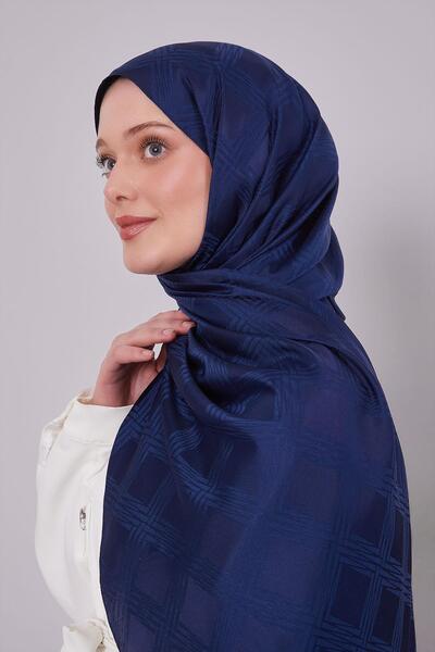 Levidor Lacivert Jakar Şal