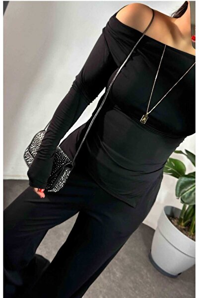 DJANGO STYLE Women's Draped Asymmetric Cut Bluse Pants