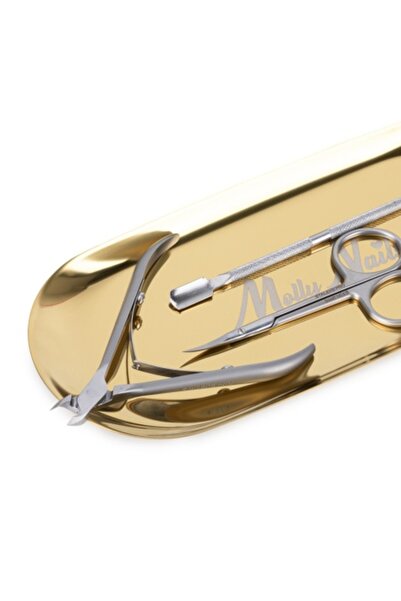 Molly Metal tray for storing manicure and pedicure tools, Molly, Gold