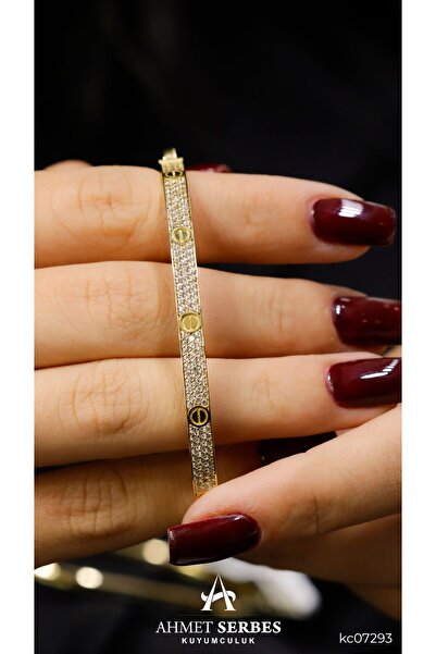 Ahmet Serbes Kuyumculuk Taşlı Altın Kelepçe