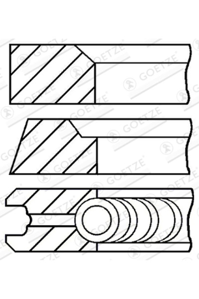 GOETZE ENGINE Set Segmenti Piston Kia Cerato I Limuzina (ld) 2005-2009 Diesel