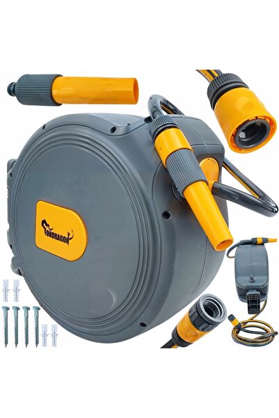 Ondragon Furtun de grădină cu tambur, racord de 1/2", lungime furtun 20 m, di...