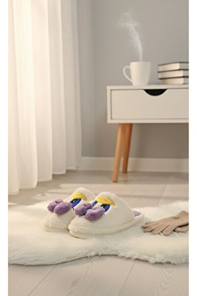 Slipcat Cute Bowknot Duffy Duck Figured Embroidered Non-Slip Sole House Slippers