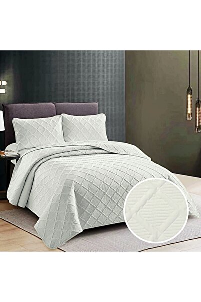 PATONE Double bedspread, white, 230x250cm + 2 pillowcases, white, 50x70cm