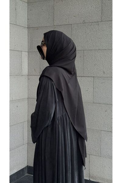 Qalortex Scarf Cotton Soft Shawl - Black