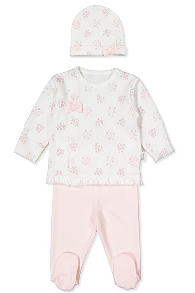 Bebetto طقم زيبين إنترلوك 3 قطع (زهور/25) سلمون