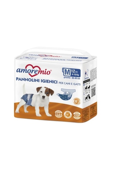 Amore Mio Scutece Igienice pentru Animale marimea M 12 buc