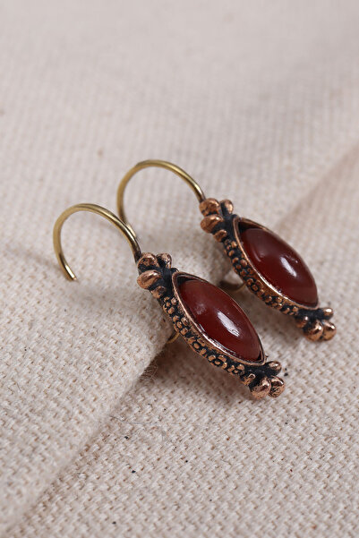 Süspüs Accessories Authentic Earrings with Agate Stone
