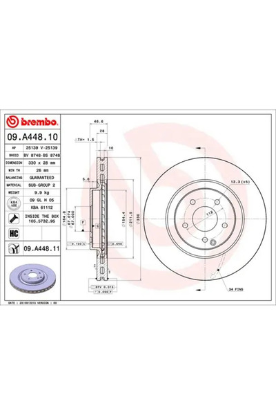 Brembo Disc Frana Mercedes-Benz C-Class/Clk