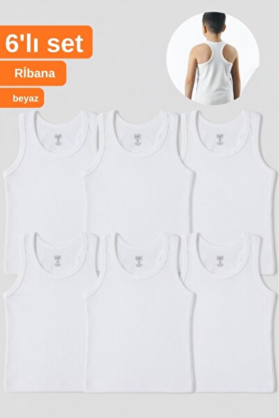 CNT Boy's 6-Piece Ribbed Sports Tank Top