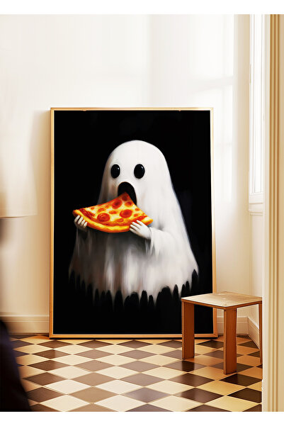 ARTHOUSECOLLECTIVE Ghost Pizza – Colecția Pizza - Poster fără cadru în dimens...