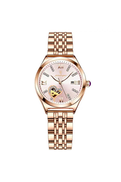 POEDAGAR Ceas dama , otel inoxidabil, auriu, cadran roz