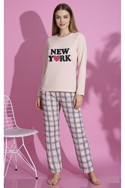 embody Pijama confortabilă din bumbac pentru femei, set cu bluză și pantaloni...