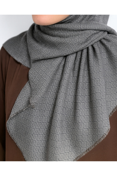 Bilenler Κασκόλ τζιν με σχέδιο – 95x95 cm, αντιολισθητικό, κατάλληλο για χρήση σε όλες τις εποχές, γκρι