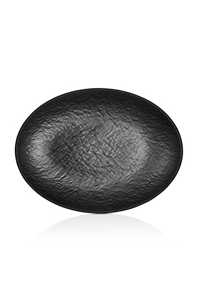 Külsan M11835.BL - Tilda Matt 2'li Siyah Oval Tabak Seti 35x26 cm, Thermoset ...