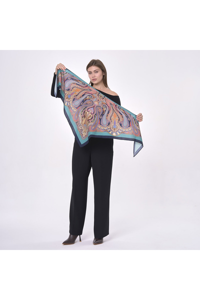Nomads Felt Nomads Shawl Patterned Small Wool Silk Scarf Shawl