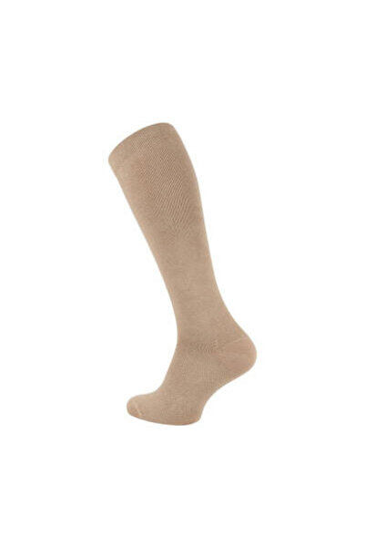 meristanbul Travel Socks, 3 Pieces, 35-38, 65% Cotton Socks, Beige