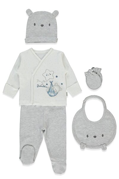 Bebetto طقم ملابس داخلية من 5 قطع (بي كايند) رمادي ميلانج