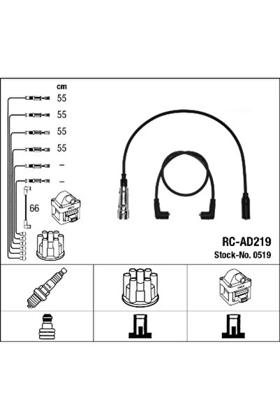 NGK Set Cablaj Aprinder Audi 100 C4 Vw Transporter T4 Bus
