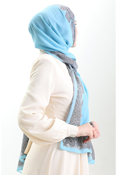 sefamerve Karaca Cotton Shawl 82004-06 Blue