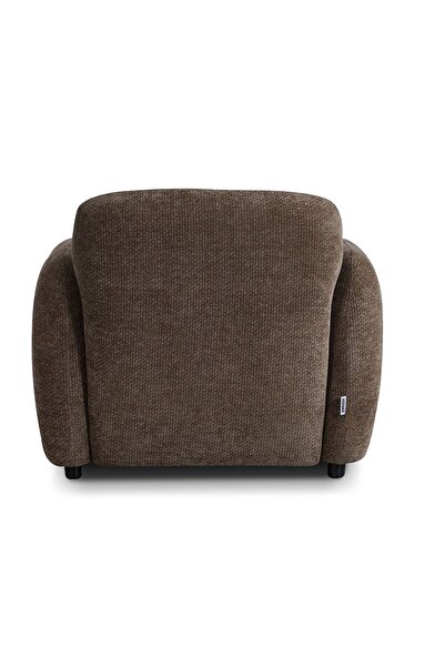 Danube Home Vance 1 Seater Fabric Sofa - Brown, Solid Wood Frame, Stylish & Comfortable, 95x94x79cm