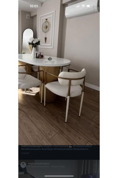 NORTE Bohem Masa Takımı Ahşap Masa Takımı 6 Kişilik Masa Sandalye Takımı İska...