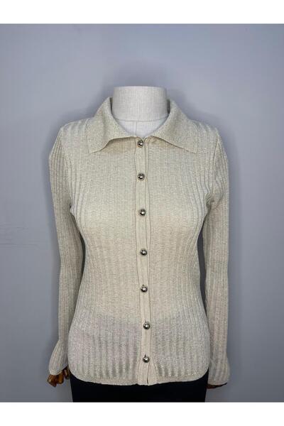 VALİN Tricot Jacket with Buttons on the Front