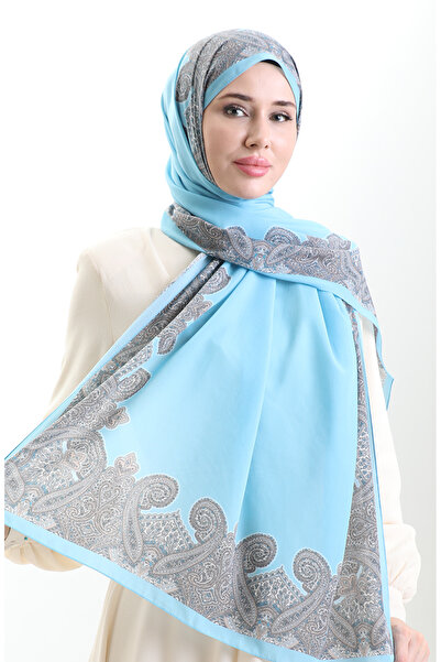 sefamerve Karaca Cotton Shawl 82004-06 Blue