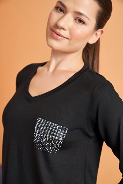 PJS Γυναικείο Μαύρο Αθλητικό Σετ 28105