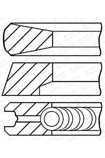 GOETZE ENGINE Set Segmenti Piston Mercedes-benz Actros Mp4 / Mp5 2011-2020 Diesel