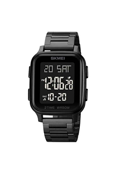 Skmei 1859 ανδρικό ψηφιακό ρολόι, LED, ανοξείδωτο ατσάλι, αδιάβροχο 5ATM