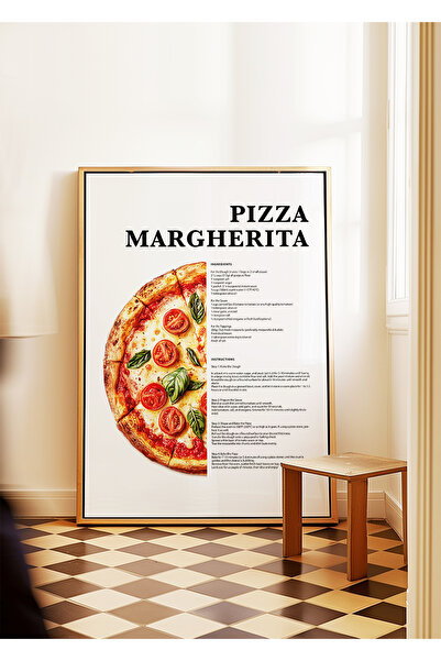 ARTHOUSECOLLECTIVE Pizza Margherita – Colecția Pizza – Poster fără cadru în d...