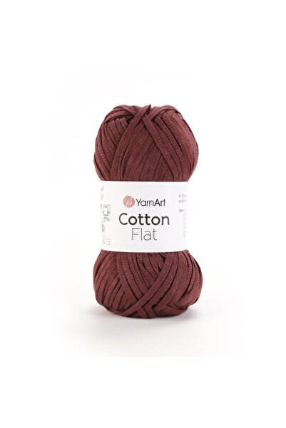 Yarnart خيط قطني مسطح - خيط محبوك بني - 6708