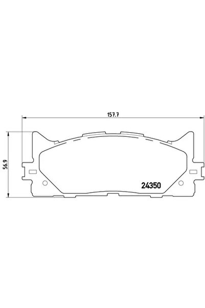 Brembo Комплект накладки дискови спирачки Daihatsu Altis Sedan Lexus Es