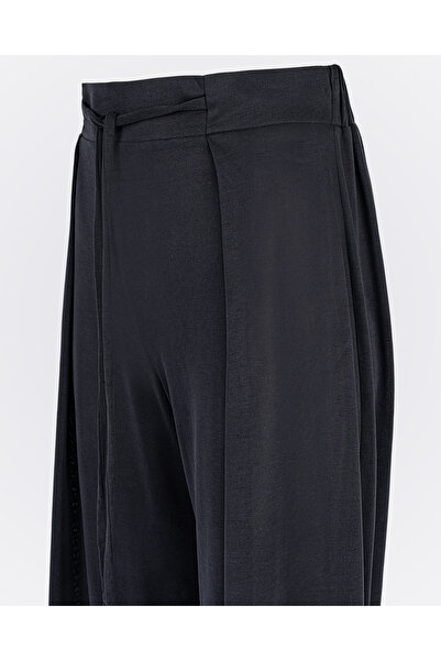 Monolou Modal Fabric Wide-Leg Active Pants with Waist Tie