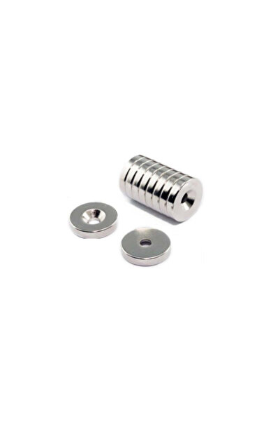 Kraft&dele Set magneți inelari din neodim cu orificiu, 14 x 3 mm, 10 bucăți - KD 11833