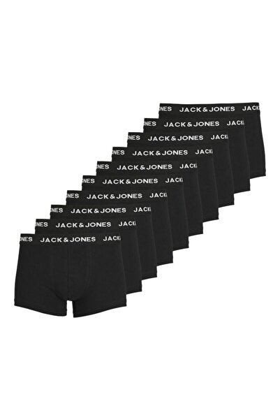 Jack & Jones JACK&JONES Men's Boxer Shorts, 10-pack - JACSOLID, Trunks, Cotton Stretch, Plain Logo