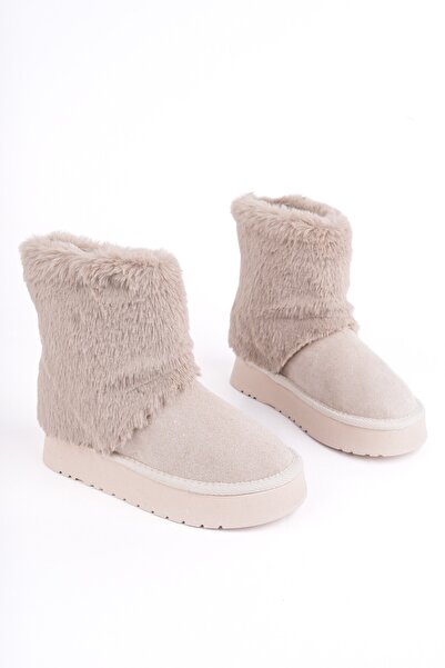 MUGGO COZY Kürklü Kalın Taban Çocuk Kışlık Mini Bot