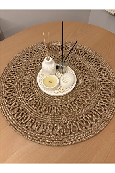MaVaux Arion Wicker Jute Round Runner 60X60