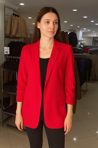 KASİDE Kolu Büzgülü Blazer Ceket